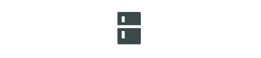 Two simple, dark gray rectangles with small vertical lines on the left.